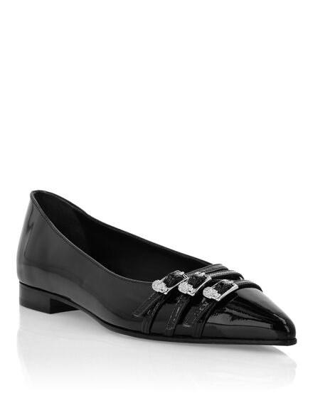 Multi-Strap Ballerina Flats Skull