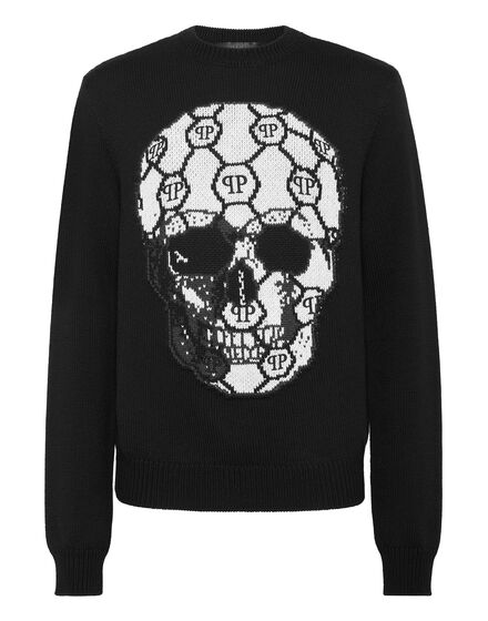 Pullover Round Neck Long-Sleeve Skull