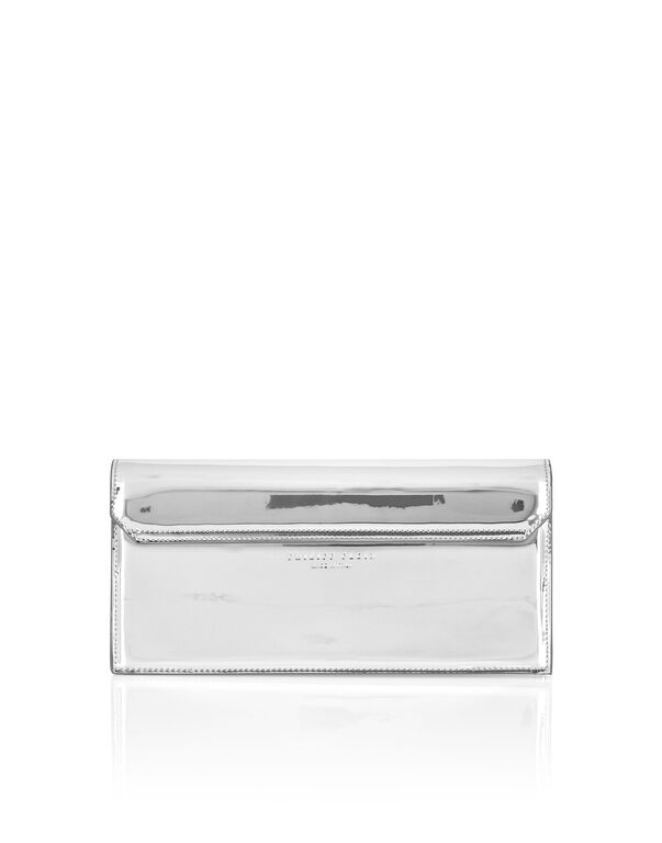 Synthetic Mirror Leather Baguette Gothic Plein