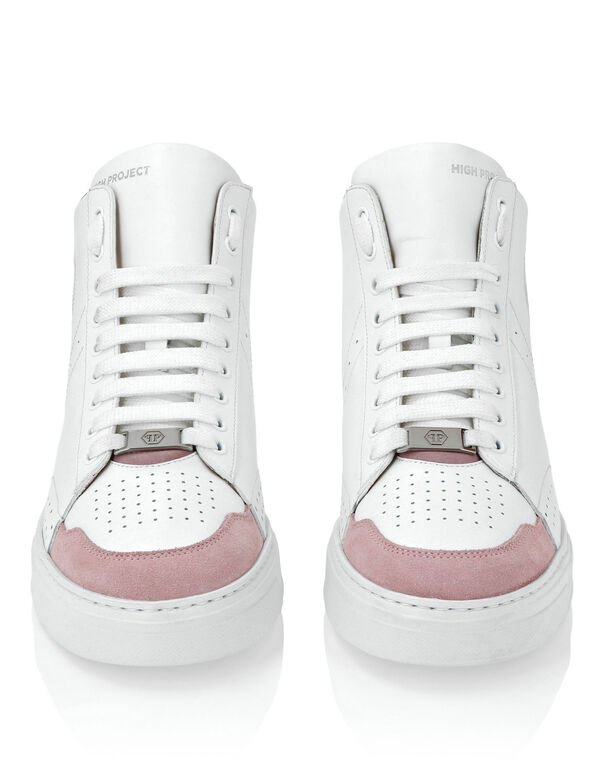 Leather Mid-Top Sneakers Hexagon