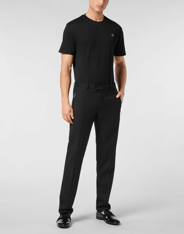 Wide Leg Wool Trousers