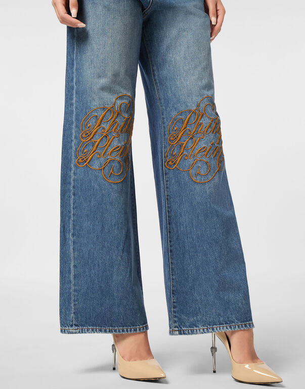 Denim Trousers Skater Fit Logo