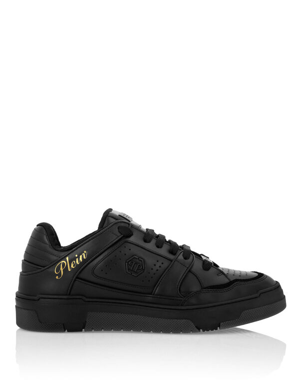Mix Leather Lo-Top Sneakers Hexagon