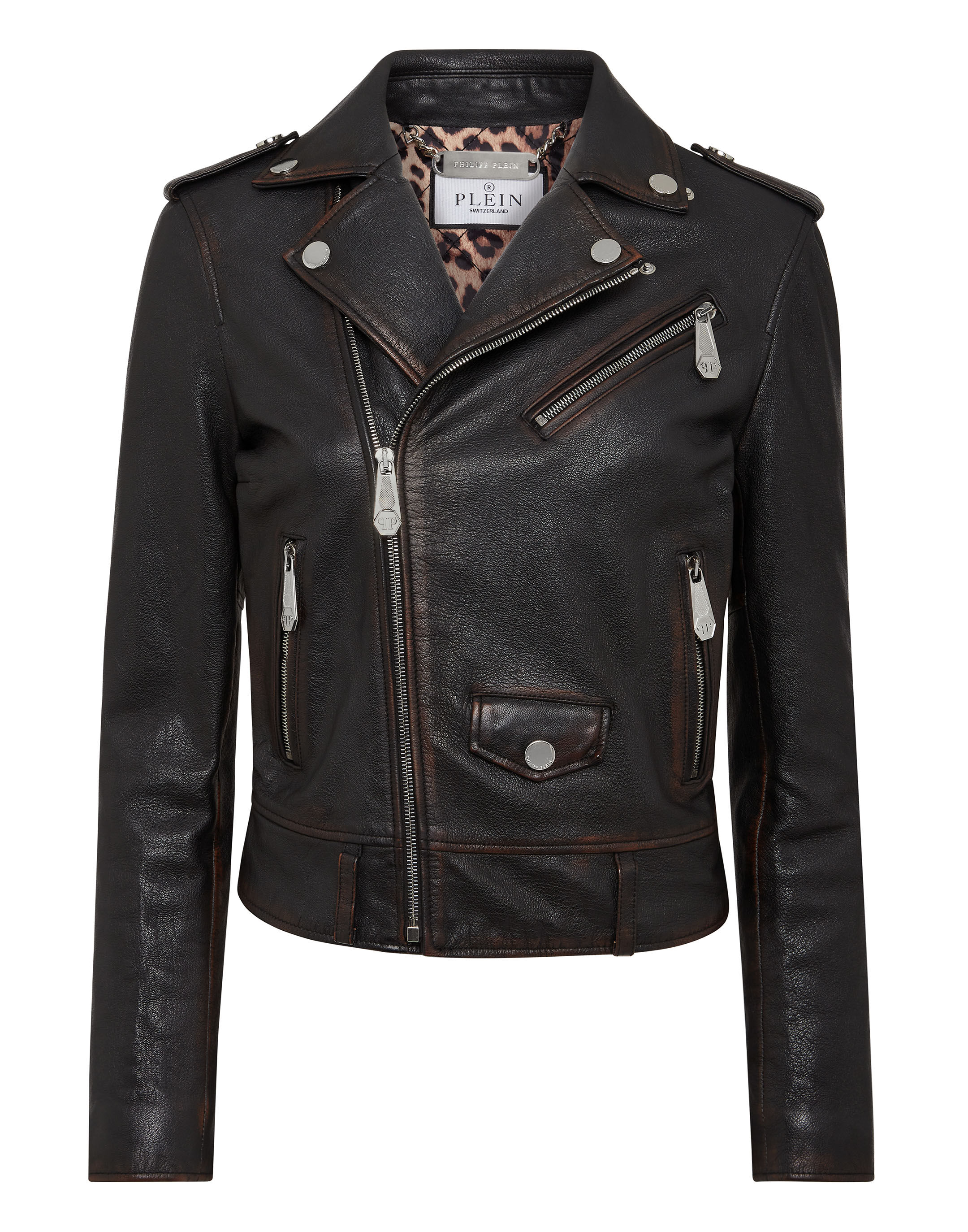 Philipp plein clearance leather jacket women