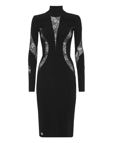 Lace Knit Midi Dress