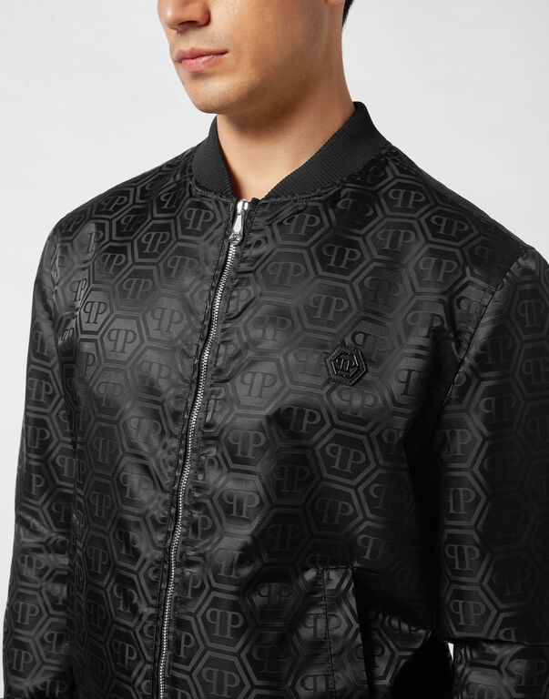 Nylon Bomber Jacquard Monogram