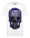 Jersey T-shirt Round Neck SS Strass Skull