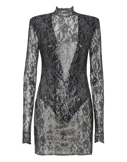 Crystal Lace Mini Dress Lace