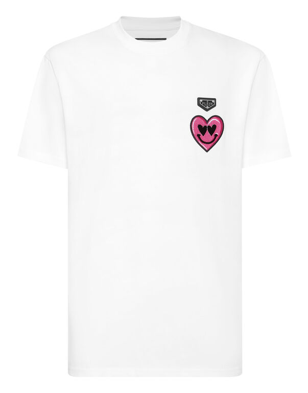 Round Neck T-Shirt Smile Patch