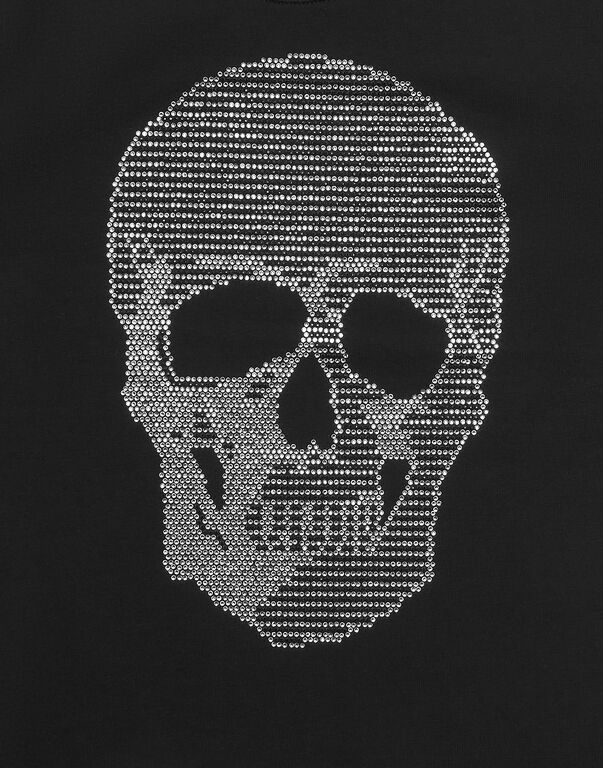 T-shirt Round Neck SS Skull strass