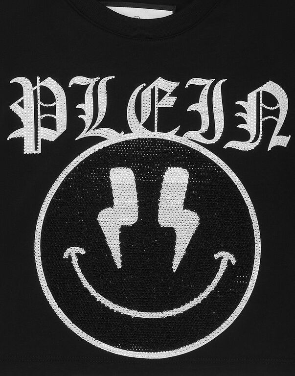 Cropped T-shirt Round Neck SS Smile