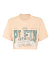 T-shirt Round Neck SS Crop Vintage Print