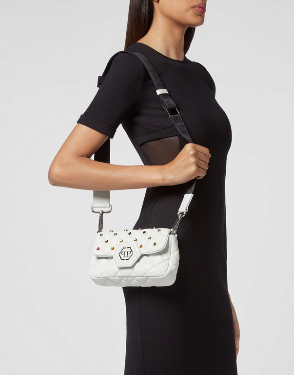 Leather Small Shoulder Bag Hexagon