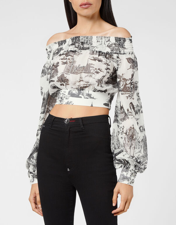 Georgette Crop Top LS En PLEIN air