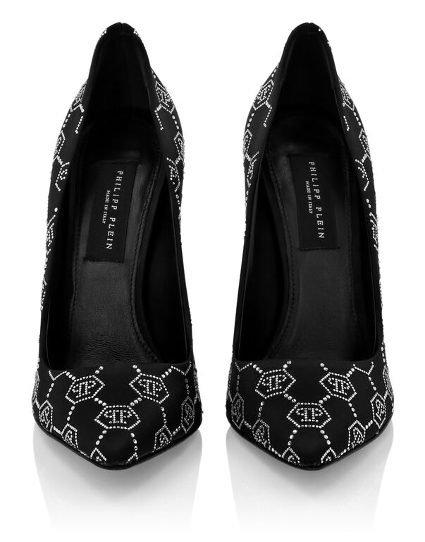 Satin Decollete Hi-Heels Strass Monogram