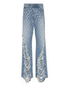 Denim Skater Fit Trousers Strass Monogram