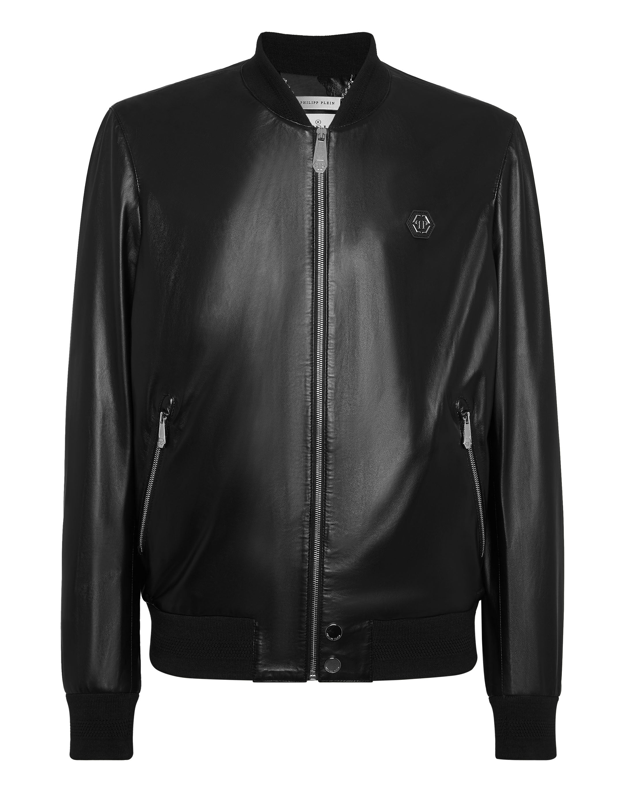 Philipp plein leather biker jacket sale