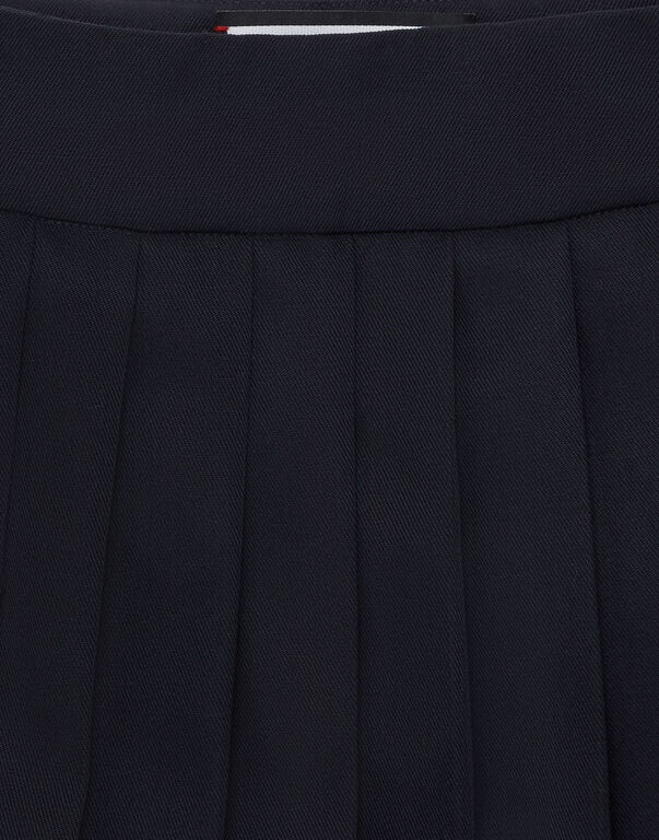 Wool Pleated Mini Skirt