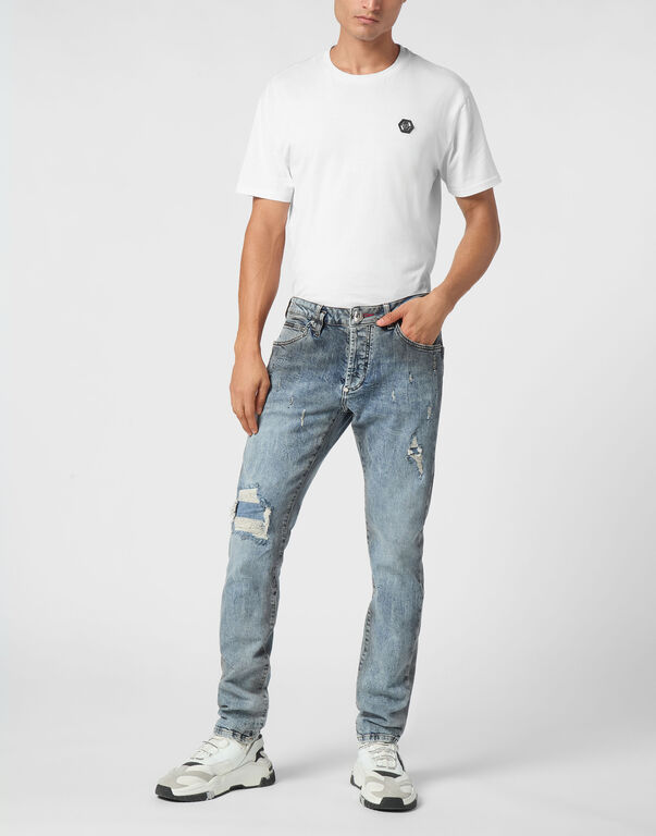 Denim Super Straight Cut Fit Trousers Cars Racing