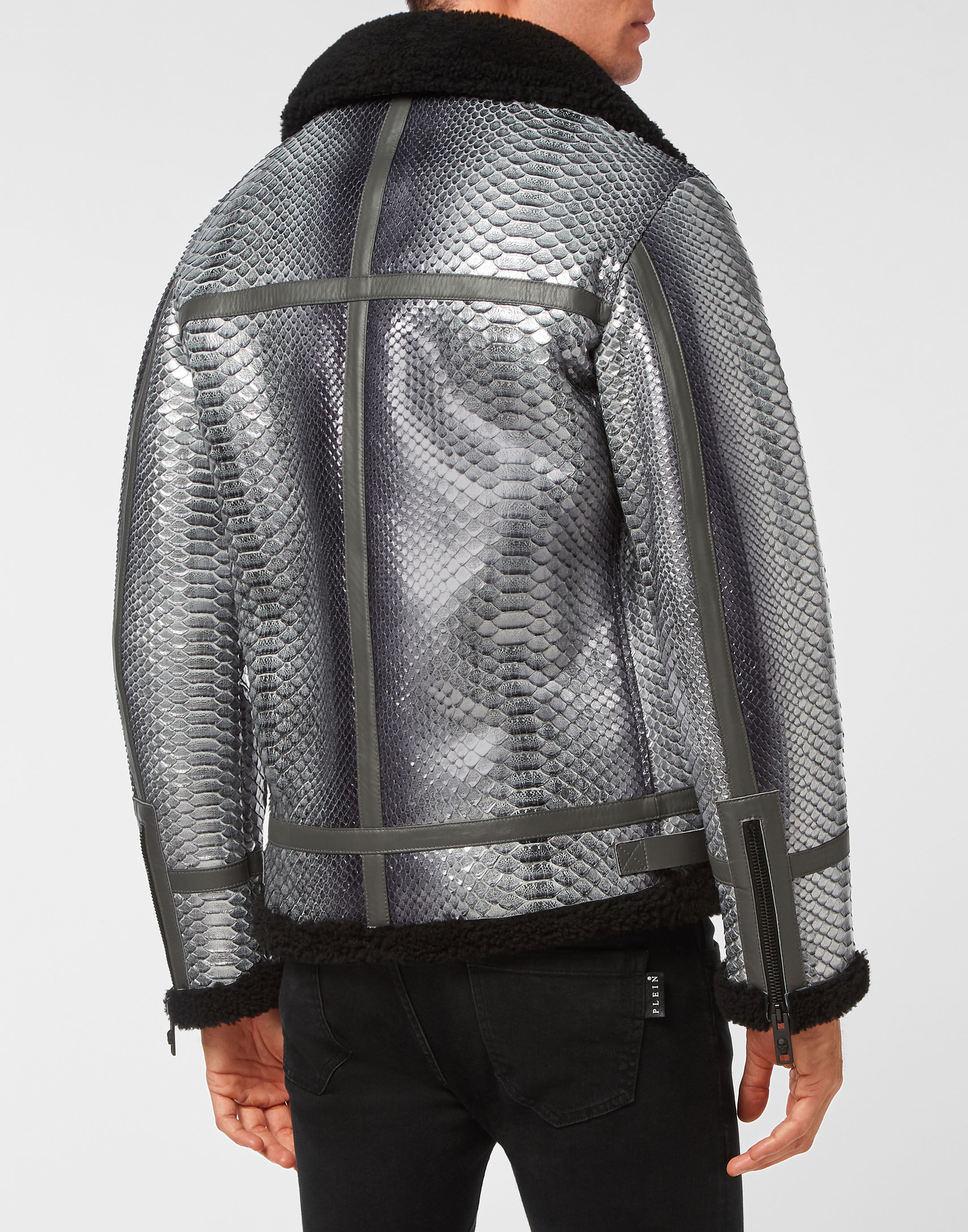 Philipp plein silver jacket hotsell