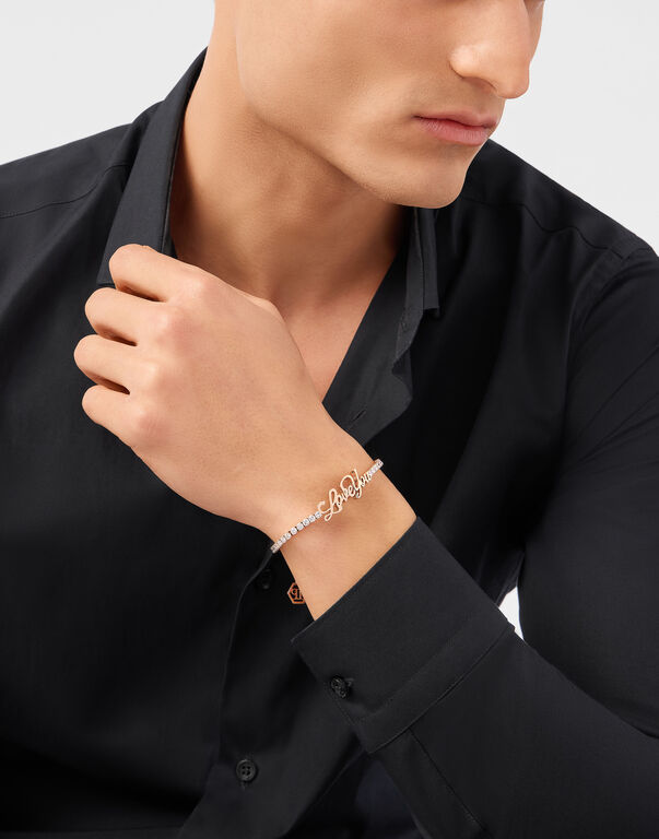Bracelet LOVE YOU Rose Gold and Diamonds 19 cm