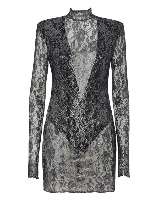 Crystal Lace Mini Dress Lace