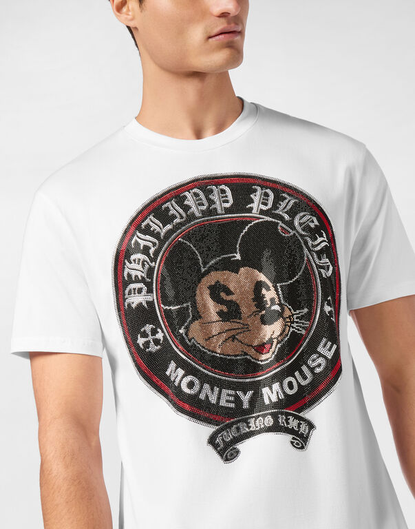 Jersey T-shirt Round Neck SS Strass Money Mouse