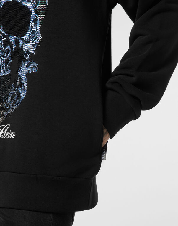 Fleece Hoodie Sweatshirt Degrade' Skull