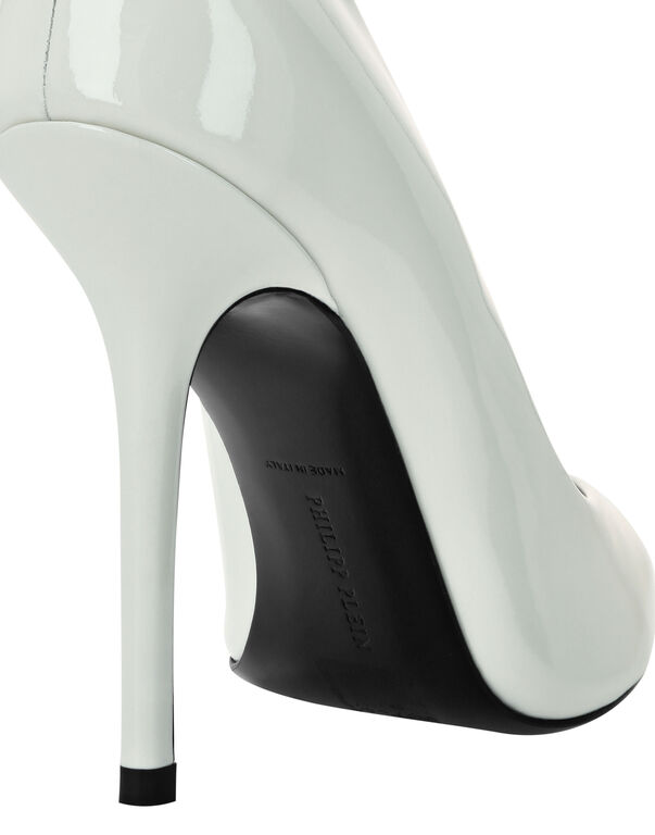 Patent Leather Decollete Hi-Heels Crystal Skull