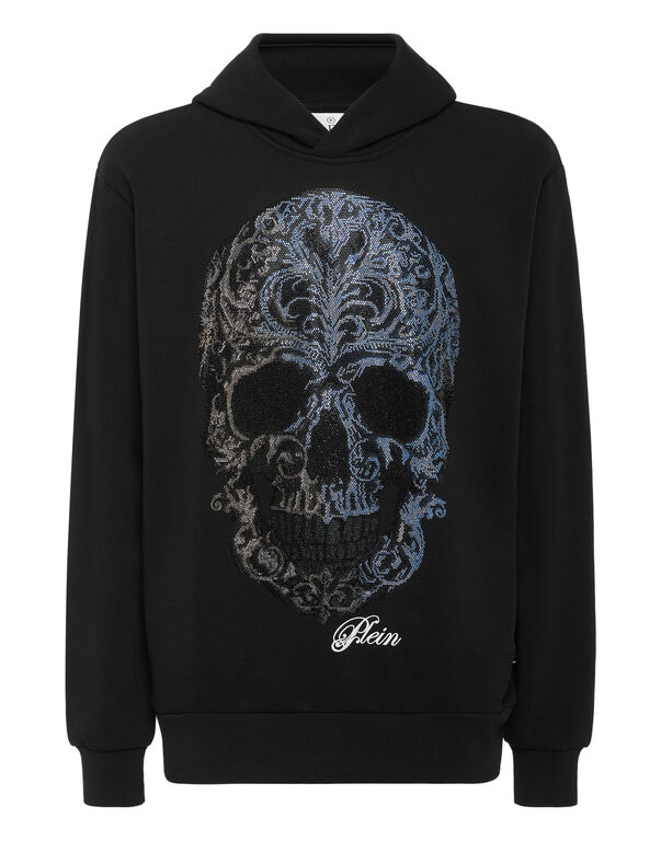 Fleece Hoodie Sweatshirt Degrade' Skull