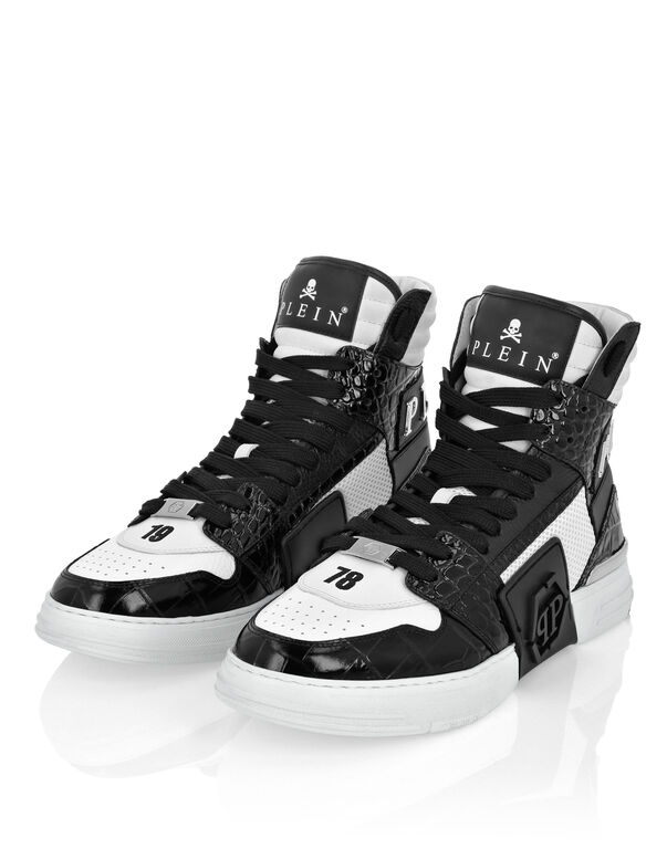 Hi-Top Crocco Printed Sneakers Phantom Kick$