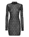 Tulle Midi Dress Strass Monogram