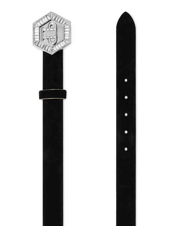 Saffiano Leather Belt Hexagon