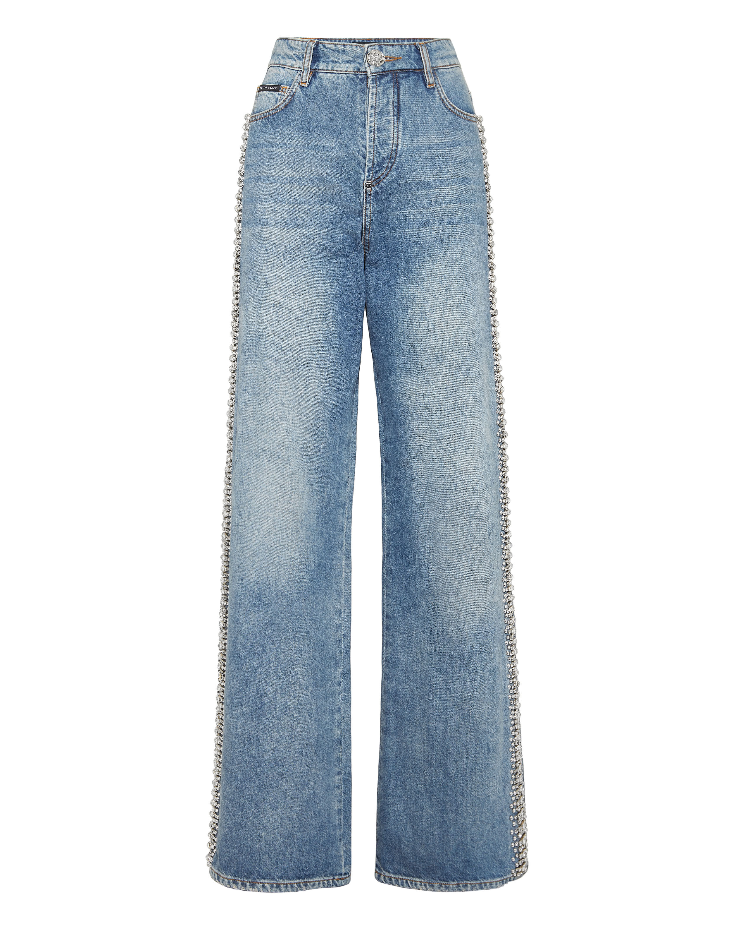 Denim Skater Fit Trousers Rib Strass | Philipp Plein