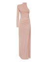 Jersey Long Dress Mono Sleeve Strass