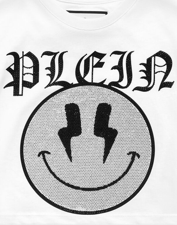 Cropped T-shirt Round Neck SS Smile