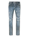 Denim Super Straight Cut Fit Trousers
