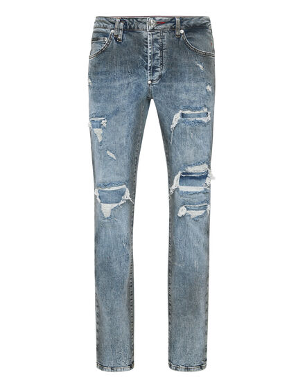 Denim Super Straight Cut Fit Trousers