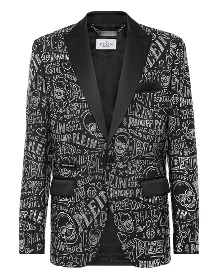 Velvet Blazer Lord fit Skull and Plein with Crystals