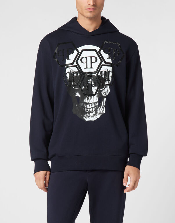 Hoodie Sweatshirt LS Skull