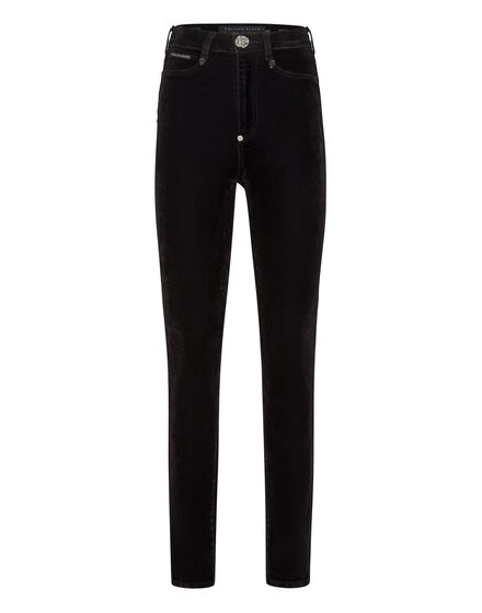 Crystal Skull Denim Super High Waist Jegging