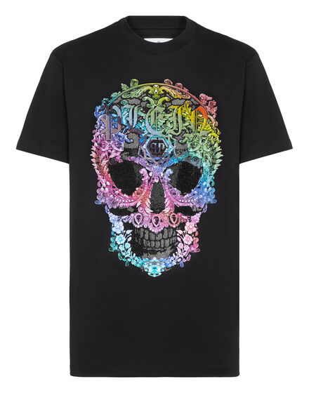 T-shirt Round Neck SS Baroque Skull