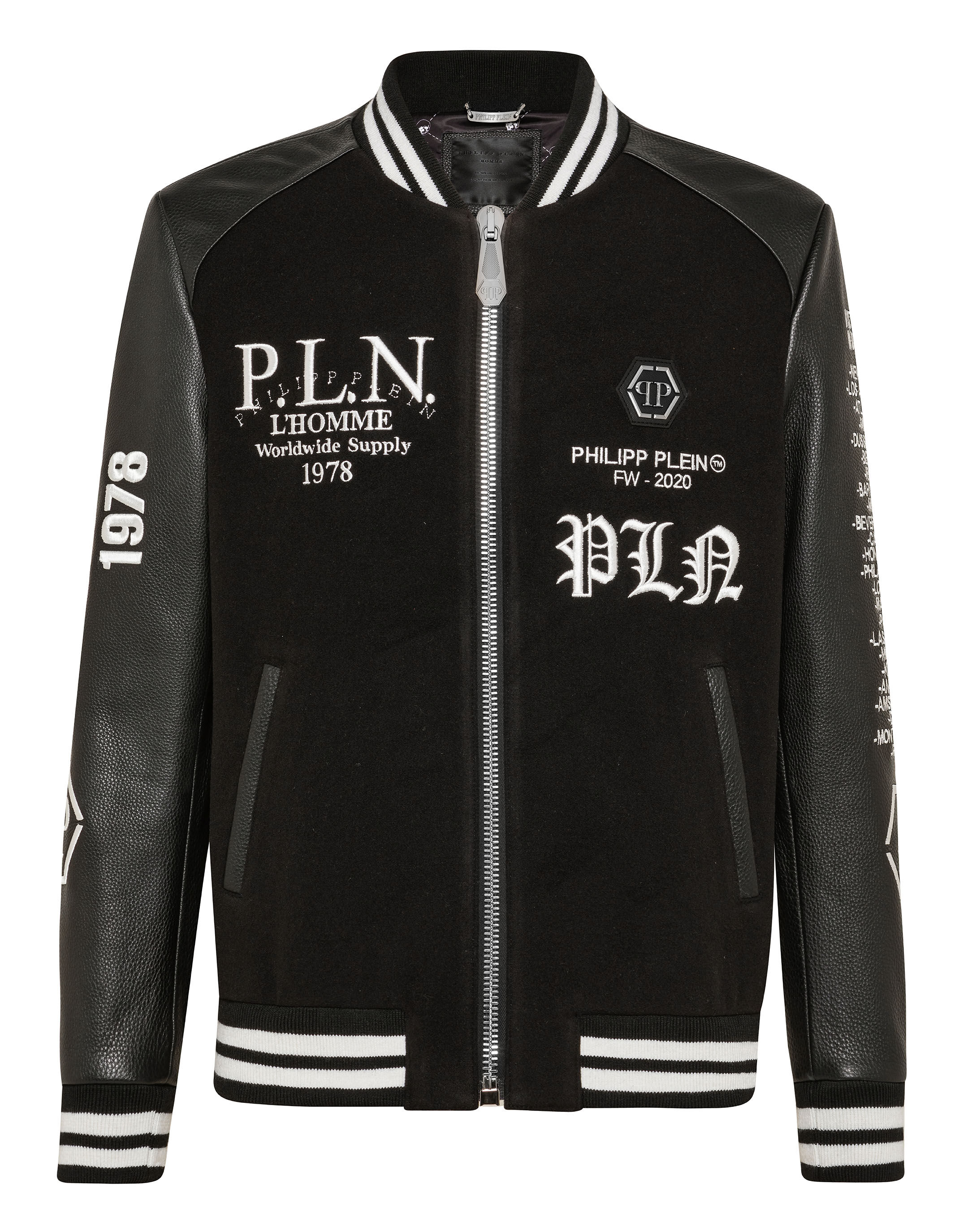 Philipp Plein Rock logo bomber jacket - Black