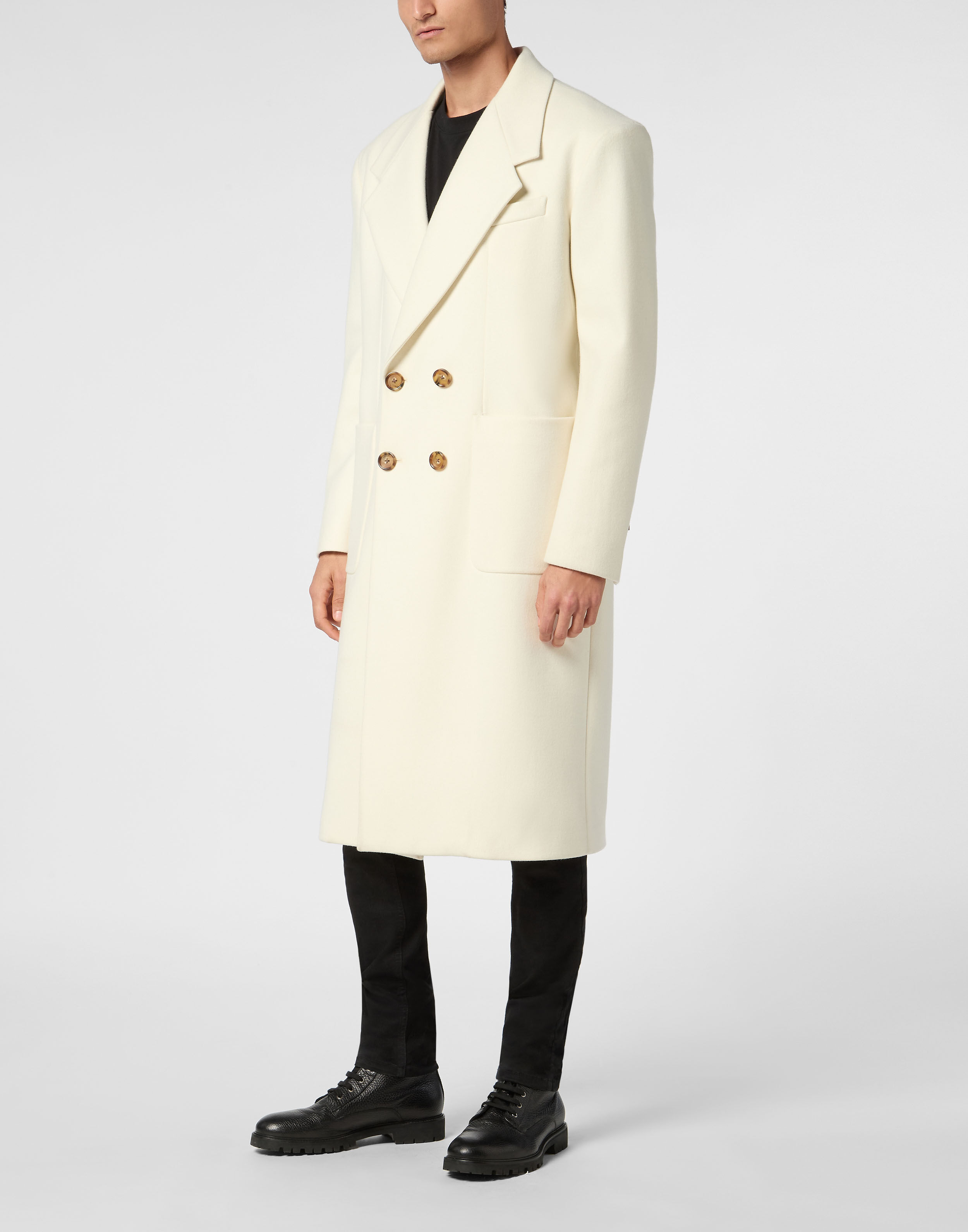 Wool/Cashmere Coat LS | Philipp Plein