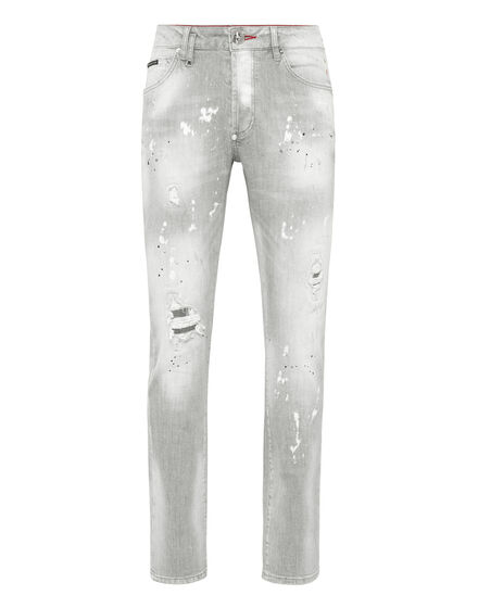 Denim Super Straight Cut Fit Trousers Cars Racing