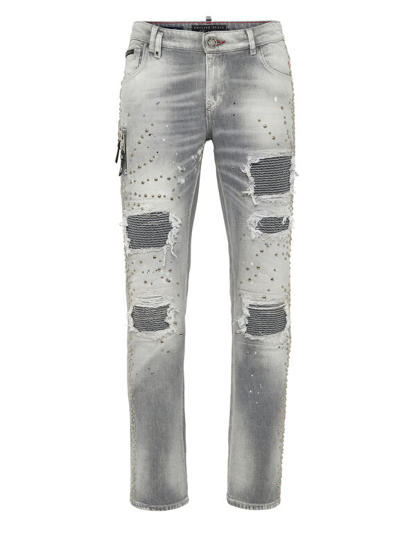 Denim Rock Star Fit Trousers Studs