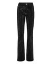 Denim Trousers Flare Fit Strass
