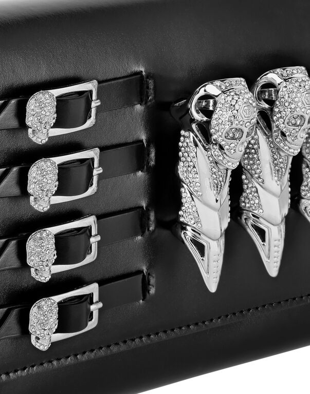 Small Leather Clutch Eagle Belts Skull