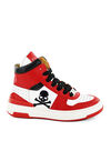 SNEAKERS HIGH TOP BOX SOLE LACE EMBROIDERY SKULL
