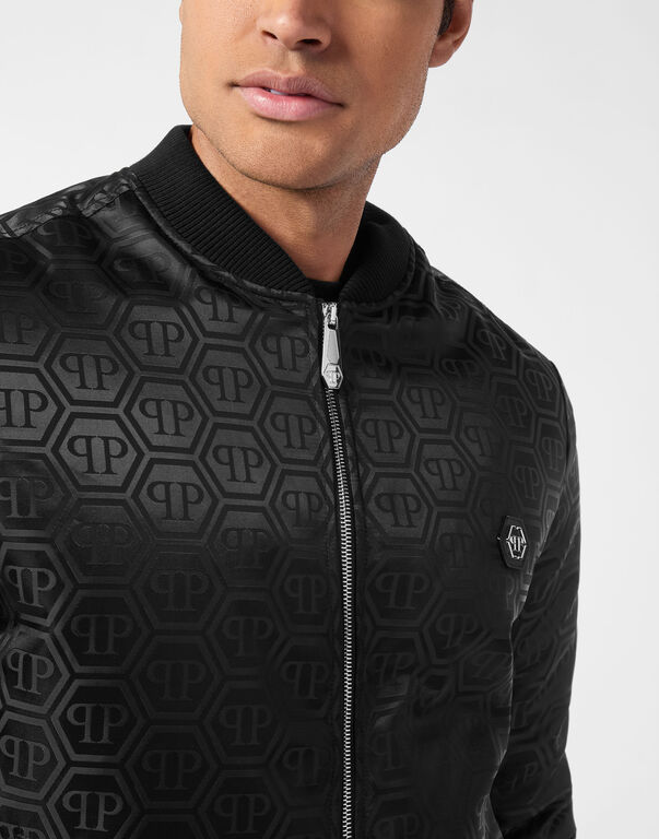 Nylon Jacquard Bomber Monogram